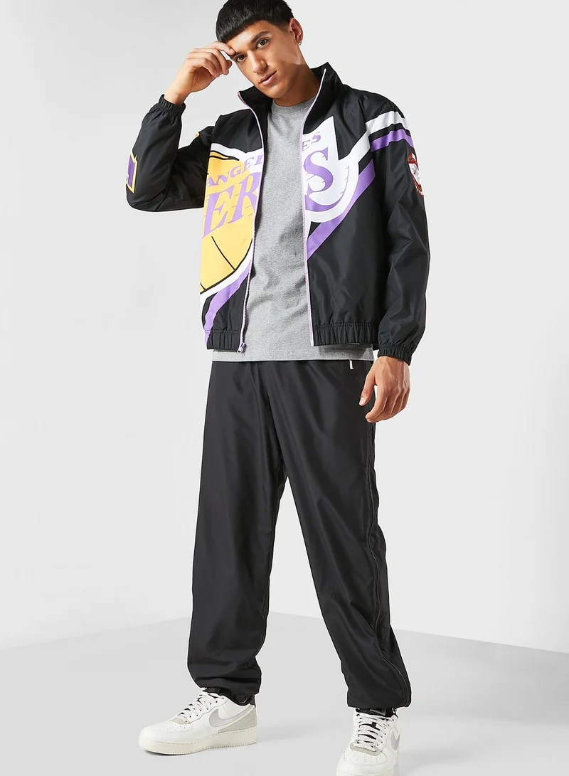 Mitchell & Ness Los Angeles Lakers Exploded Logo Warm Up Jacket
