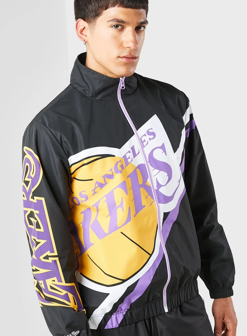 Mitchell & Ness Los Angeles Lakers Exploded Logo Warm Up Jacket