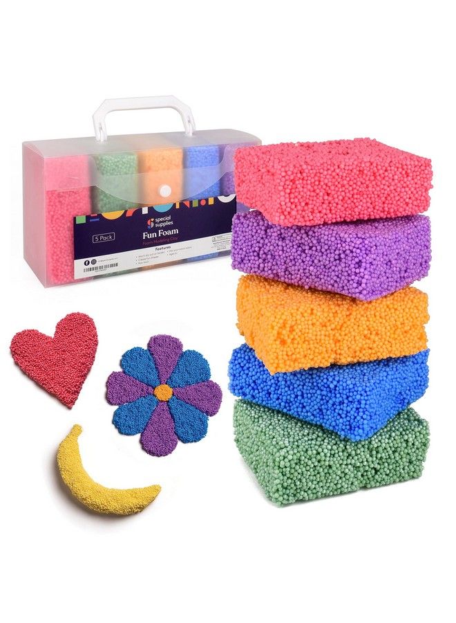 Special Supplies Fun Foam Modeling Foam Beads Play Kit 5 Blocks Children’S Educational Clay For Arts Crafts Kindergarten Preschool Kids Toys Develop Creativity Motor Skills  - Image 1