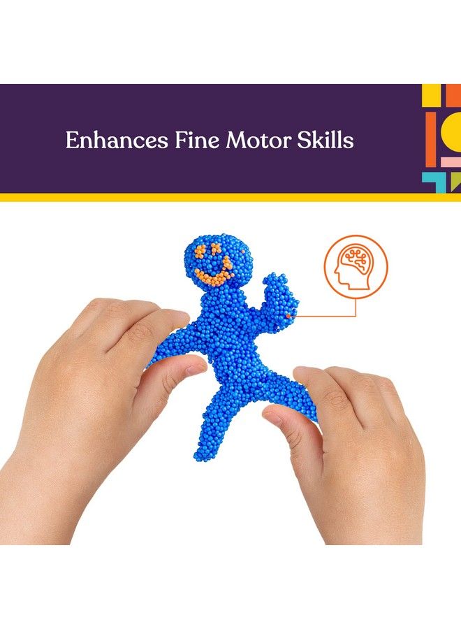 Special Supplies Fun Foam Modeling Foam Beads Play Kit 5 Blocks Children’S Educational Clay For Arts Crafts Kindergarten Preschool Kids Toys Develop Creativity Motor Skills  - Image 3