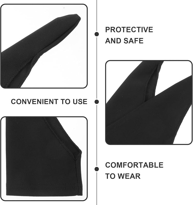 Ciieeo 4 قطع أغطية الأصابع لمنع قضم الأظافر ومص الإبهام قفازات واقية مقاس 17x7.5 سم - Image 3