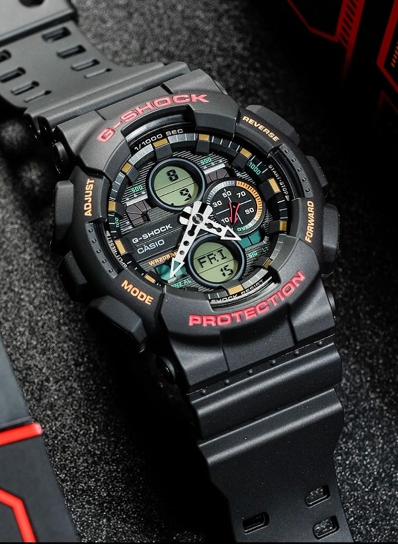CASIO Casio CASIO Sport Men's Watch G-SHOCK Trend Dual Display Men's Shockproof Watch Men's GA-140-1A4 - Image 5