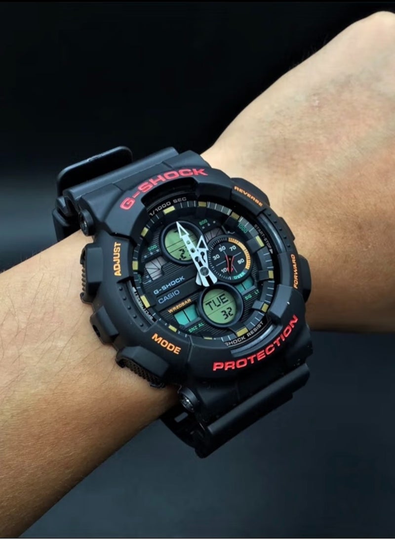 CASIO Casio CASIO Sport Men's Watch G-SHOCK Trend Dual Display Men's Shockproof Watch Men's GA-140-1A4 - Image 2