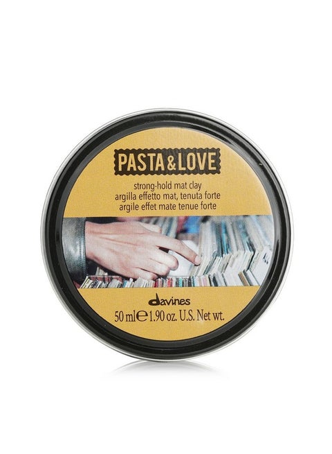 Davines Pasta & Love Men's Strong Hold Styling Clay, Matte Effect Styling With Definition And Lasting Hold, 50 ml