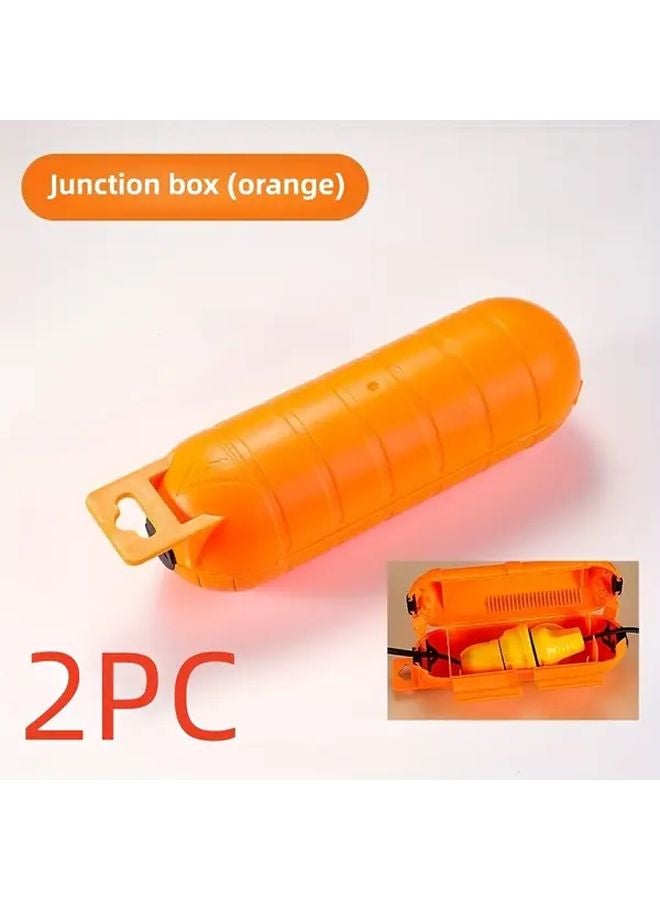 غطاية مأخذ كهربائي خارجية مقاومة للماء مع صندوق توصيل سلك التمديد بلون اليوسفي - Image 1