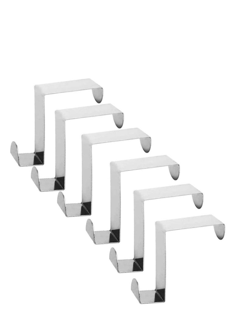 Zikra Bathroom Hook, Towels Over Door Hooks Over Door Hanger for Coat Stand, Towel, Clothes Coat Hooks for Bedroom, Clothes Hangers Helps for Tidy Rooms and Saves, 6PACK - Image 1