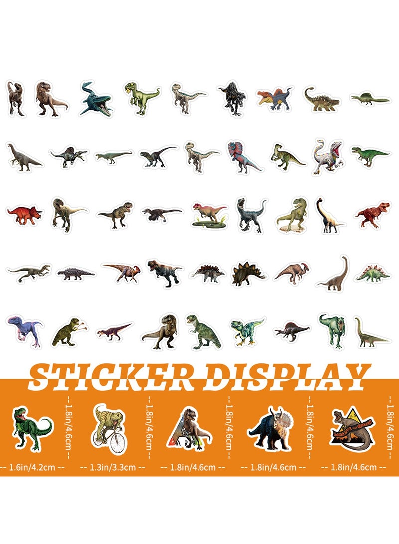 100pcs Jurassic Dinosaur Stickers for Kids Waterproof Vinyl Dino Stickers for Waterbottle Scrapbook Laptop Skateboard Computer Stickers for Boys Girls - Image 2