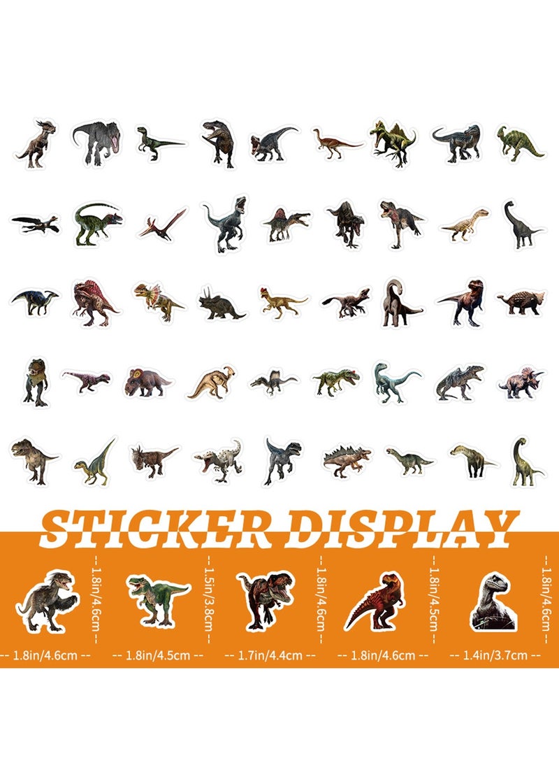 100pcs Jurassic Dinosaur Stickers for Kids Waterproof Vinyl Dino Stickers for Waterbottle Scrapbook Laptop Skateboard Computer Stickers for Boys Girls - Image 3
