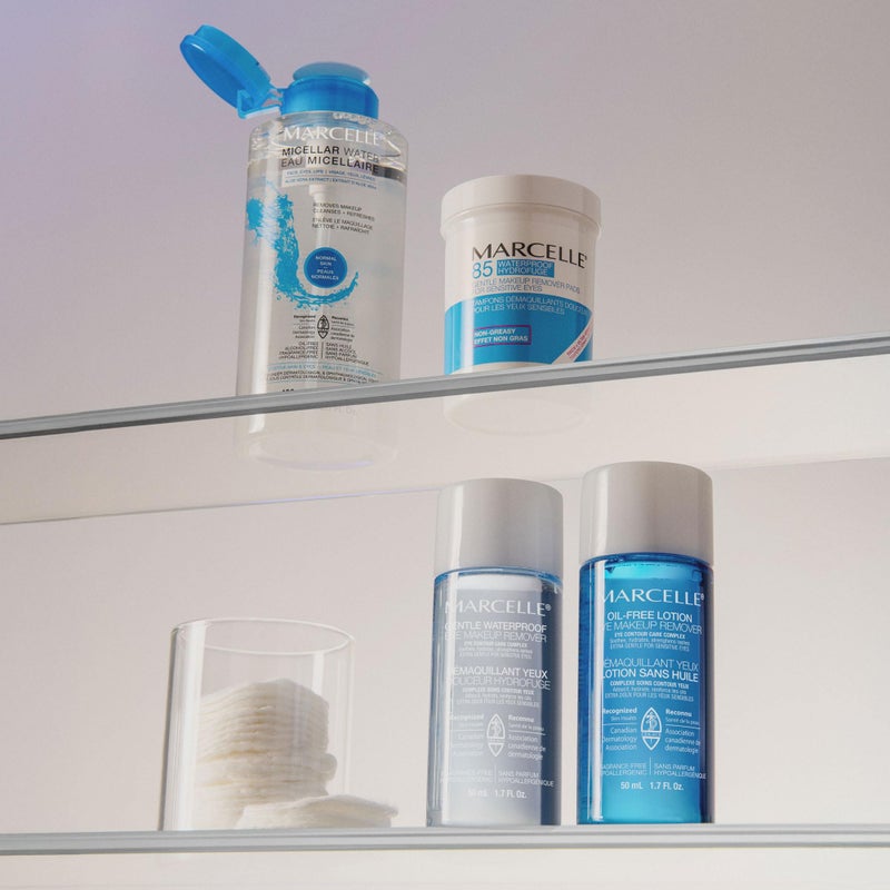 Marcelle Gentle Eye Make-Up Remover Pads, Sensitive Eyes, Waterproof Makeup Removal, Hypoallergenic, Fragrance-Free, Paraben-Free, Alcohol-Free, Cruelty-Free, 85 Pads - Image 5