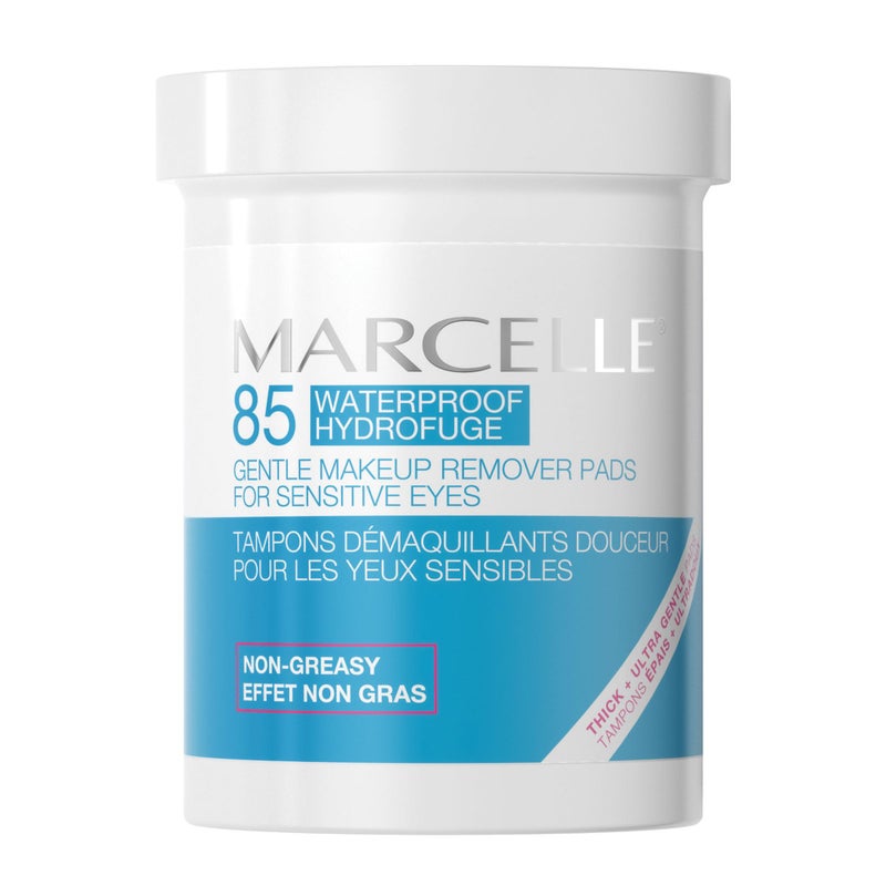 Marcelle Gentle Eye Make-Up Remover Pads, Sensitive Eyes, Waterproof Makeup Removal, Hypoallergenic, Fragrance-Free, Paraben-Free, Alcohol-Free, Cruelty-Free, 85 Pads - Image 1