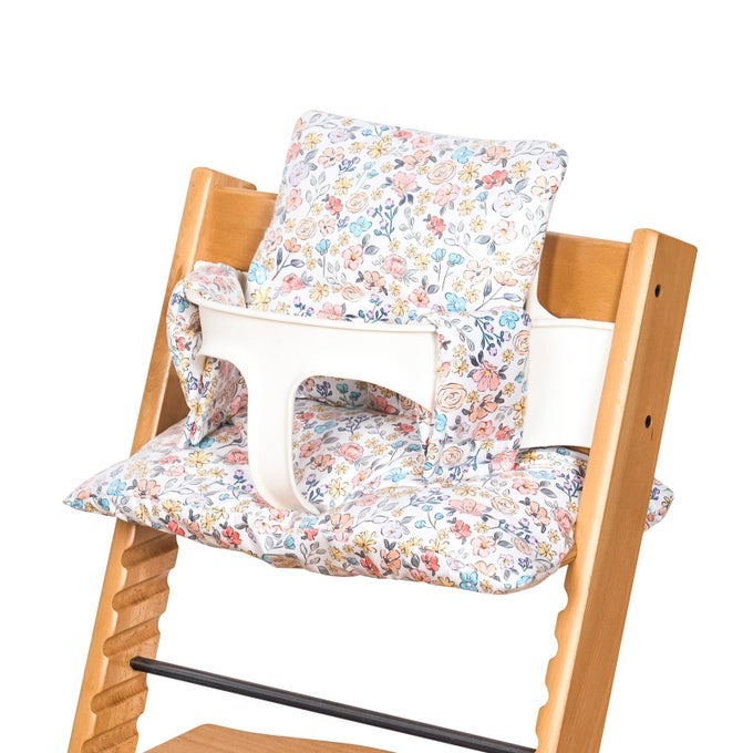 Extra Padded Soft Dining Chair Seat Cushion Wateproof Wipe Clean Cushion for Stokke Tripp Trapp High Chair 18 L x 11 W Compatible Convertible Design Blooming Flowers
