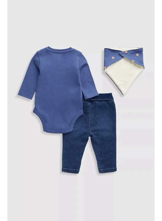 mothercare Bear Club 3-Piece Outfit Set