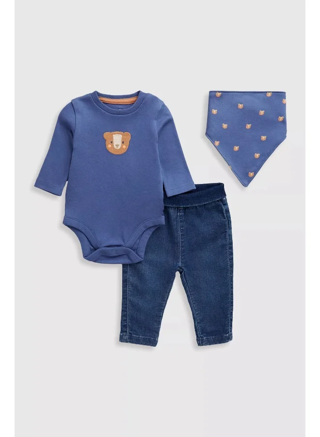 mothercare Bear Club 3-Piece Outfit Set