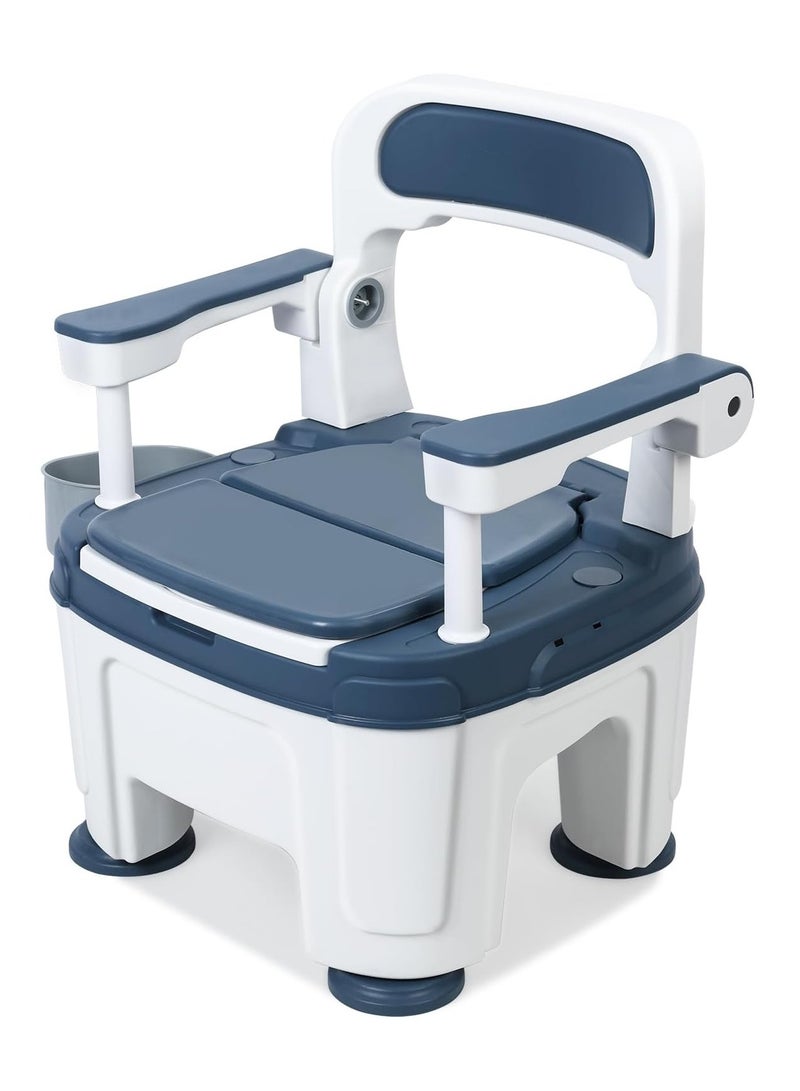DubaiGallery Bedside Commode, Adult Portable Toilet, Toilet Chair Seat With Handles, Height Adjustable Mobile Portable Toilet, Adult Potty Chair Load 882lb For Seniors Disabilities Elderly - Image 1
