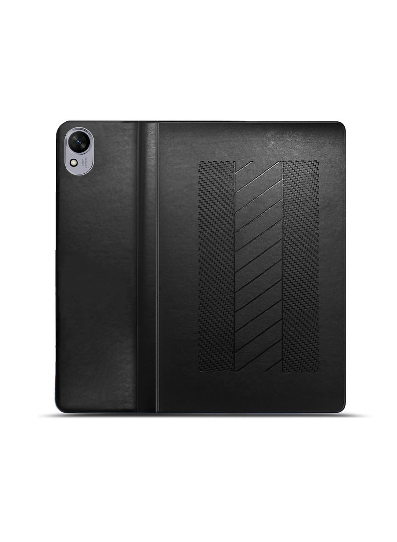 BYTER Huawei MatePad 11.5 S 2025 11.5 Inch / Honor Pad V9 2024 Classic PU Leather Trifold Stand Flip Case Cover - Black - Image 3
