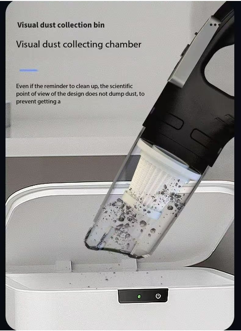 Generic - cleaner with high suction power, wireless charging, suitable for household use, small handheld, high-power - Image 1
