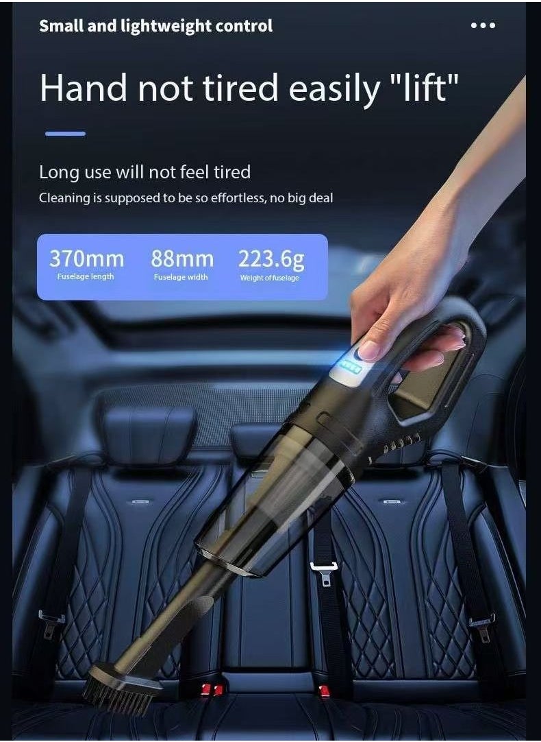 Generic - cleaner with high suction power, wireless charging, suitable for household use, small handheld, high-power - Image 1