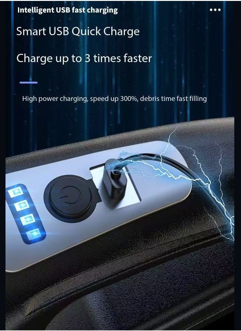 Generic - cleaner with high suction power, wireless charging, suitable for household use, small handheld, high-power - Image 1