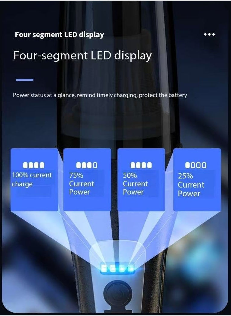 Generic - cleaner with high suction power, wireless charging, suitable for household use, small handheld, high-power - Image 1