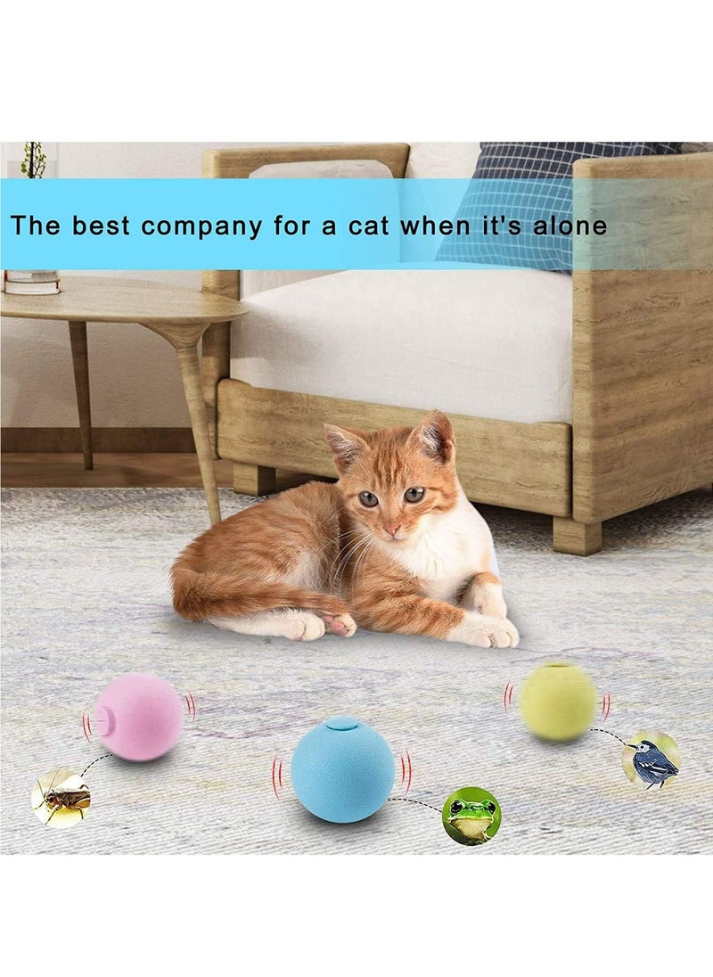 Arabest - Set of 3 smart interactive cat toys and indoor cat toys, automatic cat toy ball, fun cat chew toy ball, rechargeable cat toy ball - Image 1