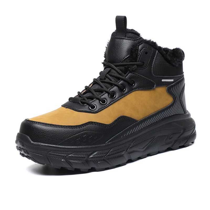 Cotton Shoes Men'S Waterproof Snow Boots Men'S Shoes Winter Fleece-Lined Sneaker Cold Warm Boots - Image 1