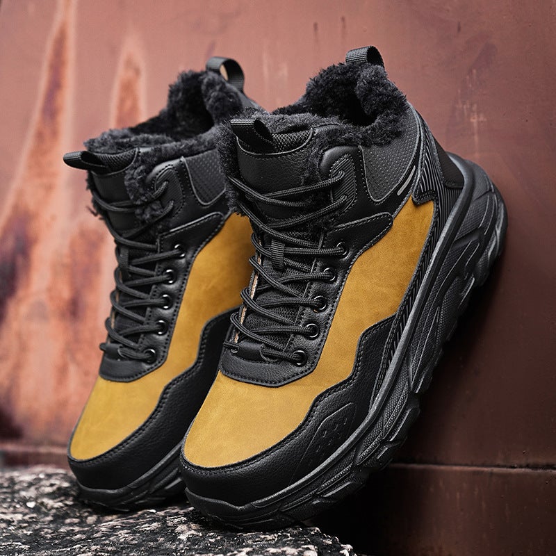 Cotton Shoes Men'S Waterproof Snow Boots Men'S Shoes Winter Fleece-Lined Sneaker Cold Warm Boots - Image 5
