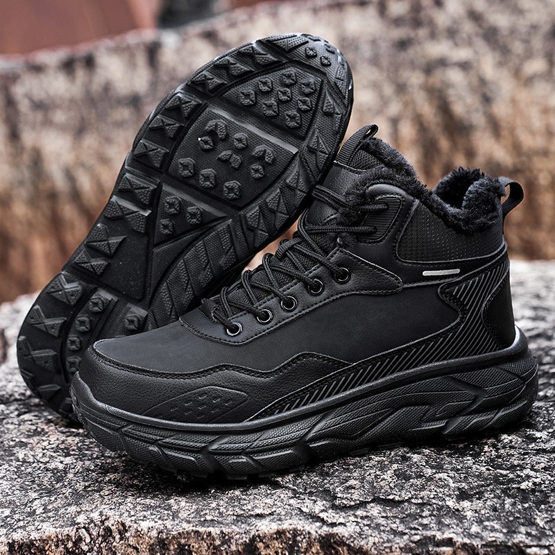 Cotton Shoes Men'S Waterproof Snow Boots Men'S Shoes Winter Fleece-Lined Sneaker Cold Warm Boots - Image 4