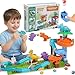 COUOMOXA Dinosaur Marble Run Building for Kids 3 4 5 6 7 8 Years Old Dinosaur Building Blocks Set Compatible with Major Brands STEM Toy for Preschool Home for Boys Girls - Image 2
