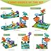COUOMOXA Dinosaur Marble Run Building for Kids 3 4 5 6 7 8 Years Old Dinosaur Building Blocks Set Compatible with Major Brands STEM Toy for Preschool Home for Boys Girls - Image 4