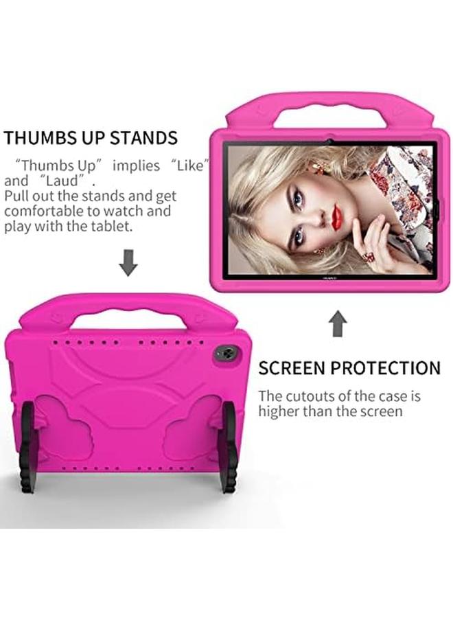 erorex Kids Case For Huawei Mediapad M6 10.8 (2019) Scm Al09 Huawei Mediapad M5 10.8 (2018) Cmr Al09 Cmr W09 Eva Lightweight Durable Shockproof Handlecover With Foldable Stand Rose Red  - Image 4