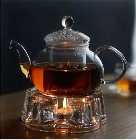 Wellxo Tea Universal Solid Crystal Glass Teapot Warmer | Tea Warmer - Candle Never Flames Out  - Image 2