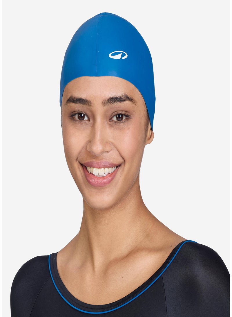 NABAIJI NABAIJI by DECATHLON, Silicone Swim Cap Soft & Stretchable Dark Blue  - Image 1