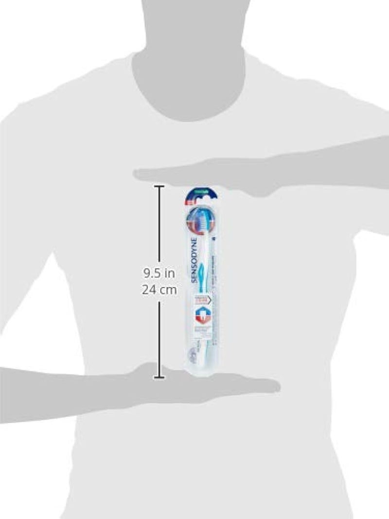 Sensodyne Toothbrush for Sensitive Teeth, Sensitivity & Gum Brush with Medium Bristles, Multi-Colour - Image 3