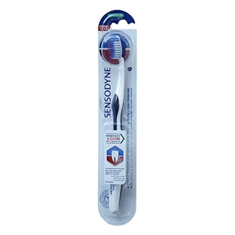 Sensodyne Toothbrush for Sensitive Teeth, Sensitivity & Gum Brush with Medium Bristles, Multi-Colour - Image 1