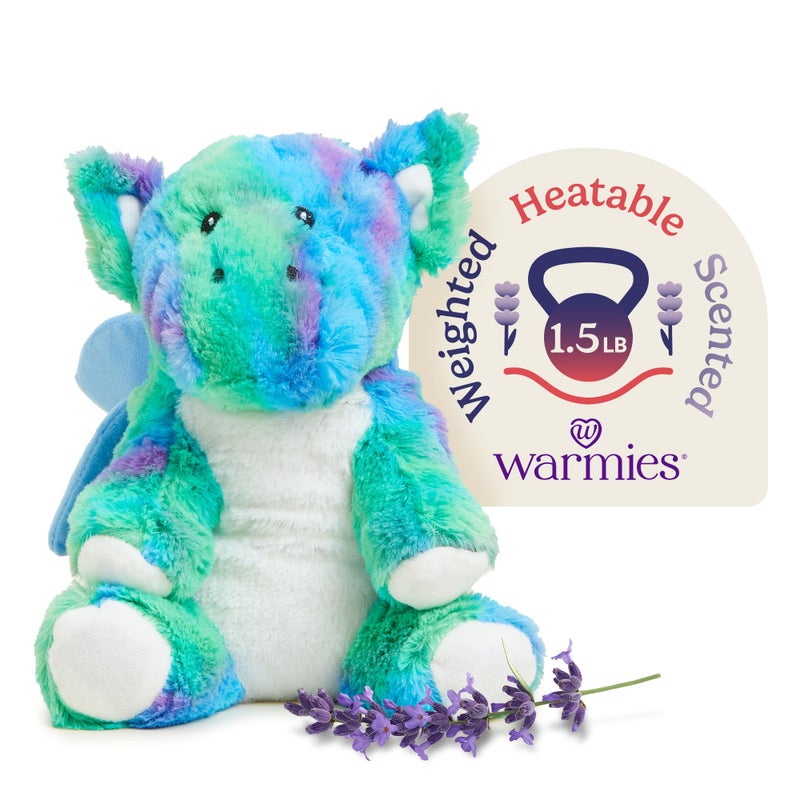 warmies Microwavable Weighted Stuffed Animals Baby Dragon Heated Stuffed Animal Plushie for Warmth Comfort Cute Soft Plush Toys for Adults Children Boys Girls Babies Toddlers - Image 2