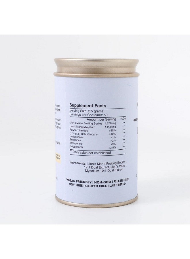 Neuro Fuel - Memory, Focus, Cognition. 12x Concentrated High Strength Pure Organic Lion's Mane, 12:1 Dual Extract, 100% Fruiting Bodies - 125 Grams - 4.41 Oz - Image 3