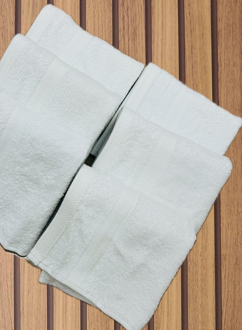 Hayat Premium Hotel Quality 100% Cotton Face Towel Set 500 GSM Supersoft and Highly Absorbent Washcloths 30x30 cm (Pack 12, White) - Image 1