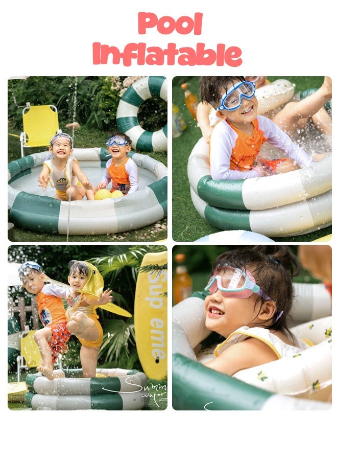 Inflatable kids Pool, Portable Paddling Swimming Pool for Toddlers Ages 3-6 Years Girls and Boys, Indoor& Outdoor, Garden and Backyard Summer Water Party, 114cm*30cm  - Image 3