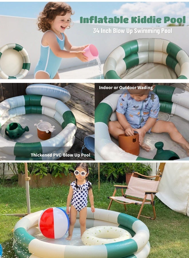 Inflatable kids Pool, Portable Paddling Swimming Pool for Toddlers Ages 3-6 Years Girls and Boys, Indoor& Outdoor, Garden and Backyard Summer Water Party, 114cm*30cm  - Image 4
