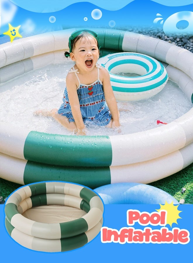 Inflatable kids Pool, Portable Paddling Swimming Pool for Toddlers Ages 3-6 Years Girls and Boys, Indoor& Outdoor, Garden and Backyard Summer Water Party, 114cm*30cm  - Image 1