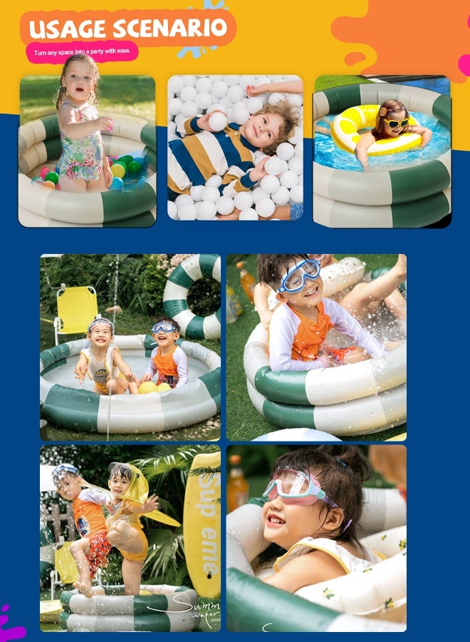 Inflatable kids Pool, Portable Paddling Swimming Pool for Toddlers Ages 3-6 Years Girls and Boys, Indoor& Outdoor, Garden and Backyard Summer Water Party, 114cm*30cm - Image 5