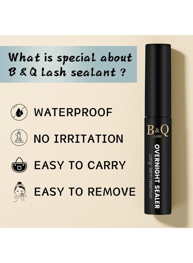 B&qaugen Lash Clusters Overnighter 5Ml Lash Sealer For Cluster Lashes Lash Extension Sealant Healthy Lash Sealant Lash Overnight Sealer Longer Life Coating Lash Seal (Black5Ml) - Image 5