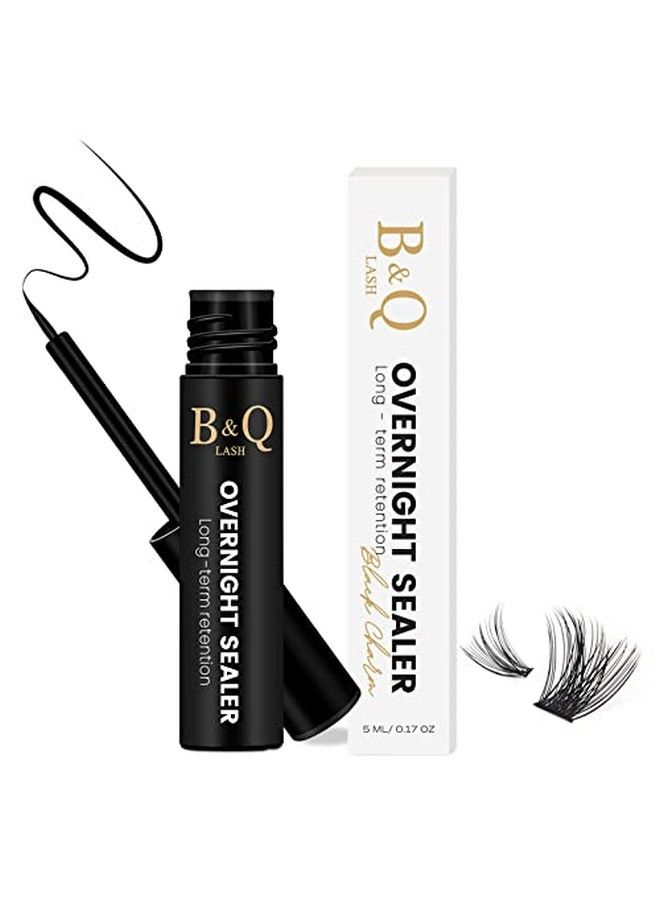 B&qaugen Lash Clusters Overnighter 5Ml Lash Sealer For Cluster Lashes Lash Extension Sealant Healthy Lash Sealant Lash Overnight Sealer Longer Life Coating Lash Seal (Black5Ml) - Image 1