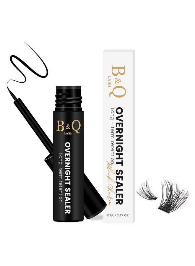 B&qaugen Lash Clusters Overnighter 5Ml Lash Sealer For Cluster Lashes Lash Extension Sealant Healthy Lash Sealant Lash Overnight Sealer Longer Life Coating Lash Seal (Black5Ml) - Image 2