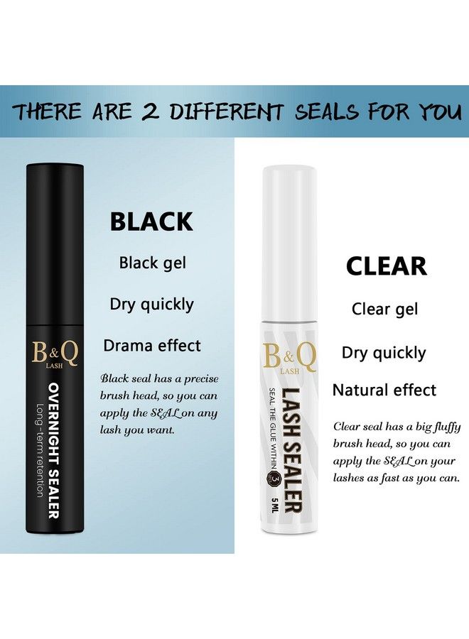B&qaugen Lash Clusters Overnighter 5Ml Lash Sealer For Cluster Lashes Lash Extension Sealant Healthy Lash Sealant Lash Overnight Sealer Longer Life Coating Lash Seal (Black5Ml) - Image 4