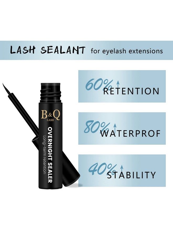 B&qaugen Lash Clusters Overnighter 5Ml Lash Sealer For Cluster Lashes Lash Extension Sealant Healthy Lash Sealant Lash Overnight Sealer Longer Life Coating Lash Seal (Black5Ml) - Image 3