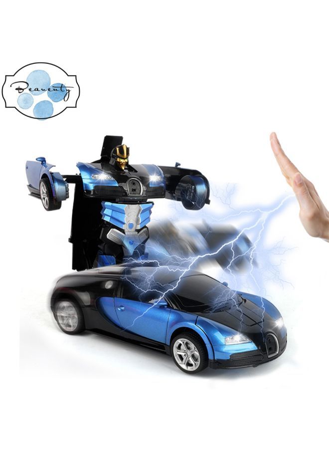 NIBEMINENT Robot Electric RC Deformation Transformer Car Blue 30 x 13.5 8.5cm - Image 2