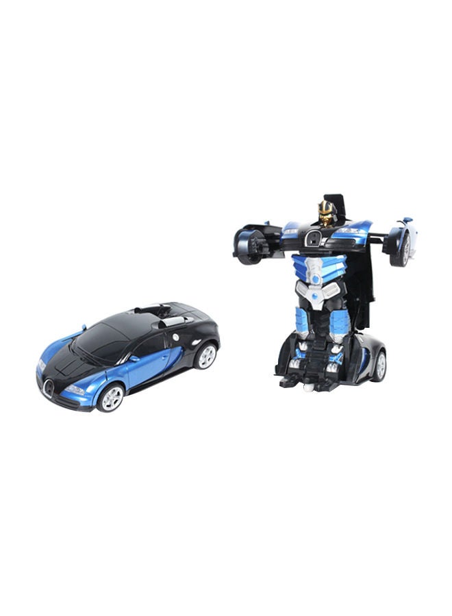 NIBEMINENT Robot Electric RC Deformation Transformer Car Blue 30 x 13.5 8.5cm - Image 1