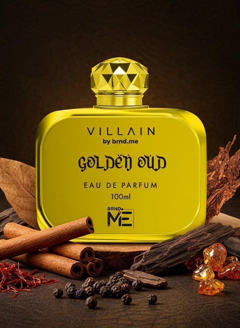 VILLAIN Golden Oud Eau De Parfum for Men 100ml - Image 5