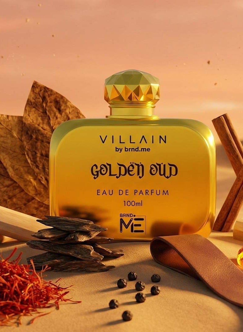 VILLAIN Golden Oud Eau De Parfum for Men 100ml - Image 2
